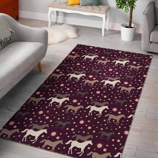 Horse Pattern Background Area Rug