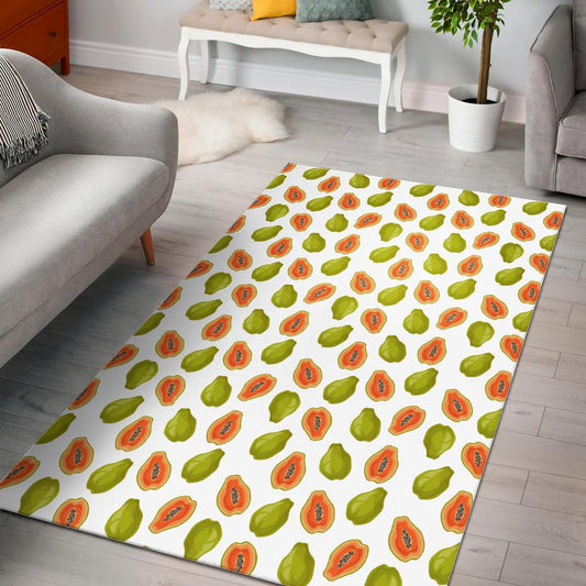 Papaya Pattern Theme Area Rug