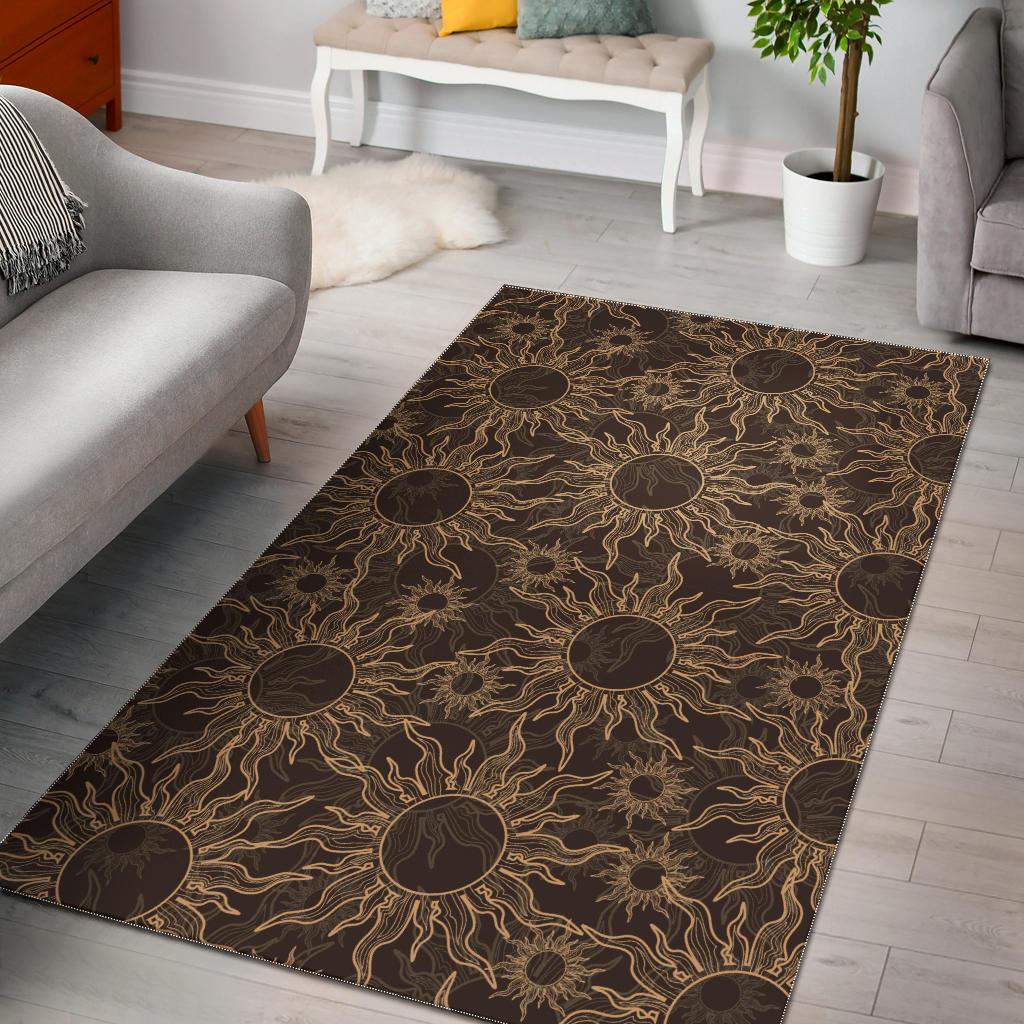 Sun Pattern Theme Area Rug