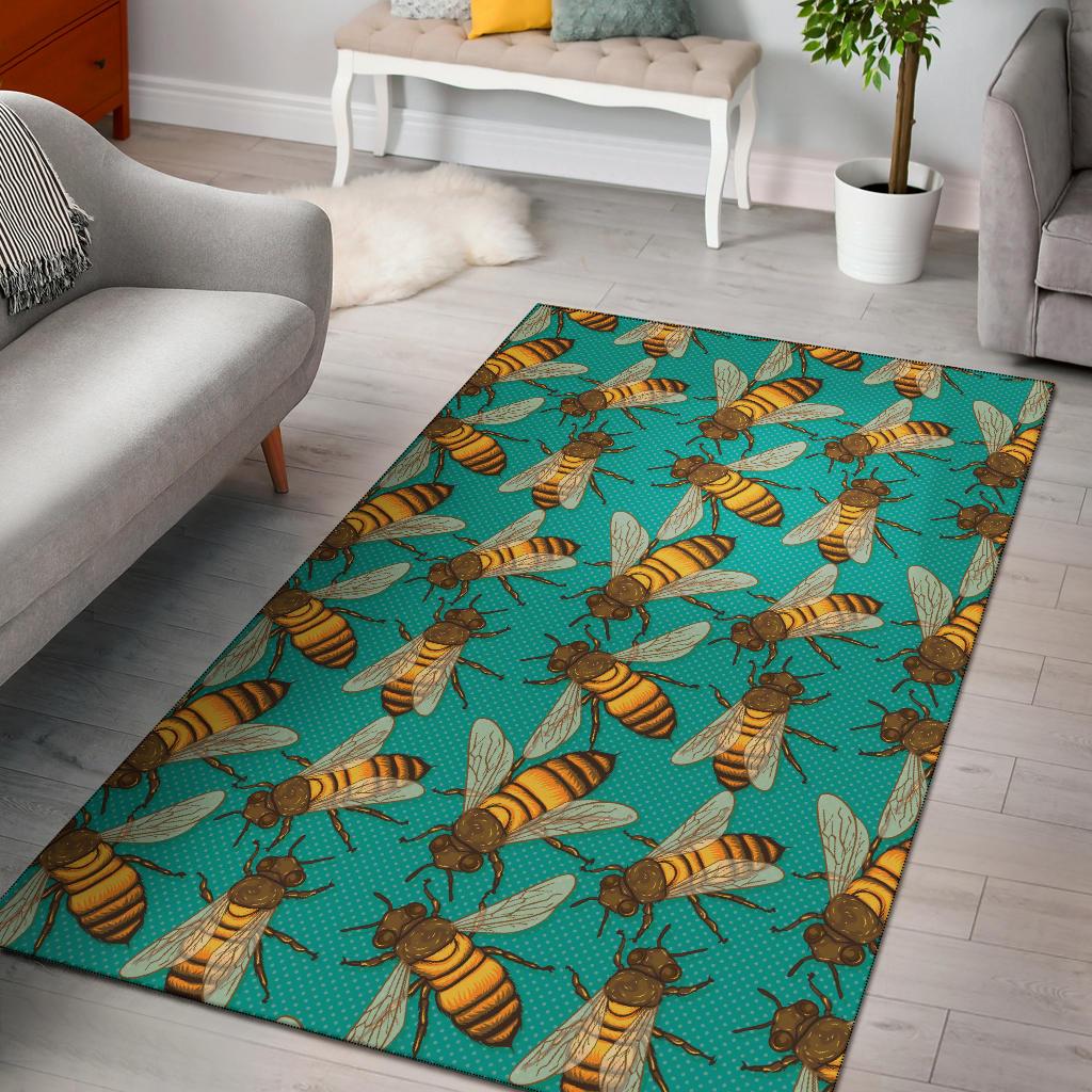 Bee Pattern Print Design BEE04 Area Rugs
