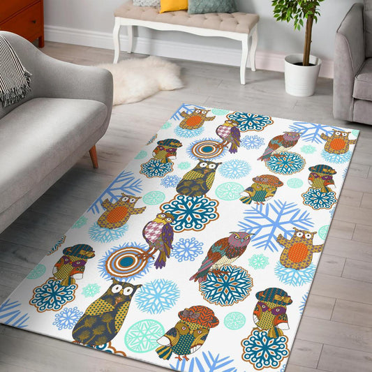 Owl Pattern Area Rug