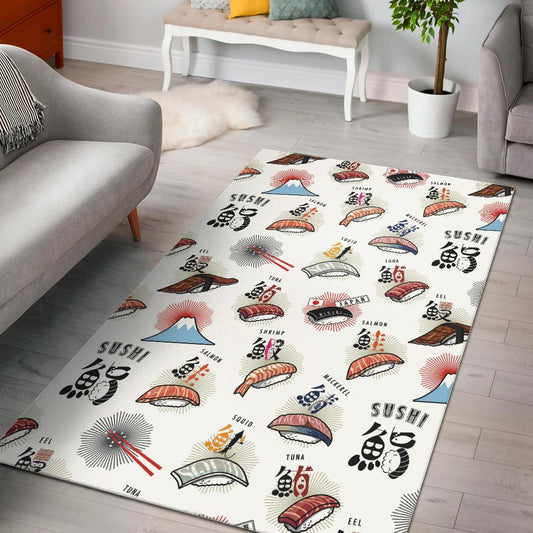 Sushi Japanese Pattern Area Rug