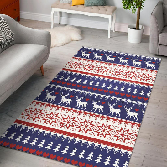 Deer Sweater Printed Pattern Area Rug
