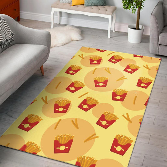 French Fries Pattern Background Area Rug