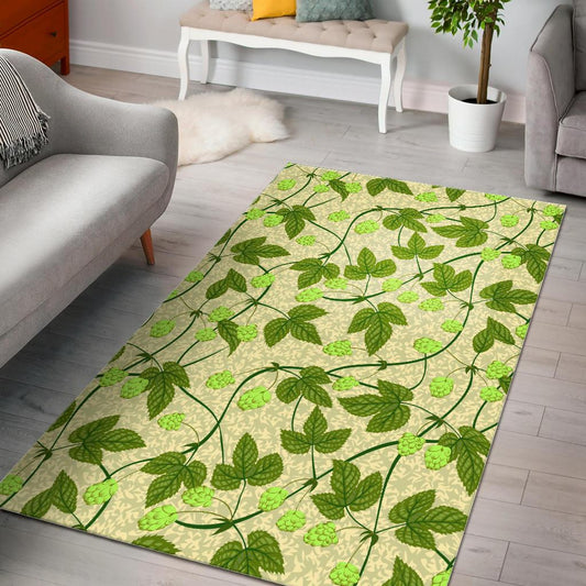 Hop Theme Pattern Area Rug