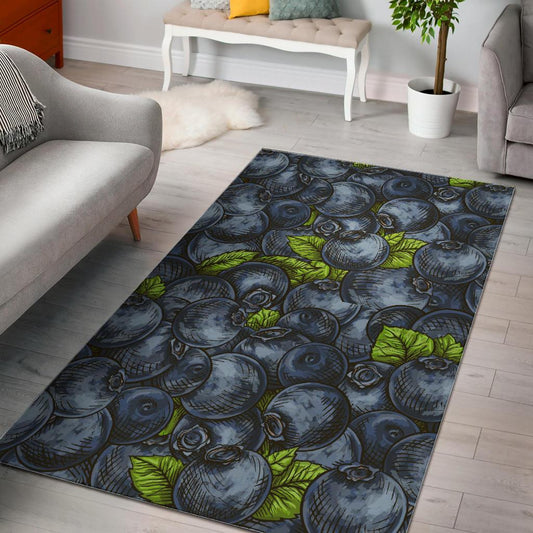 blueberry pattern Area Rug