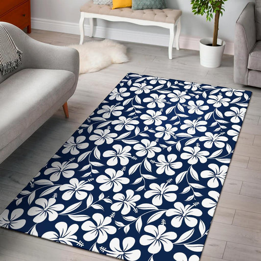 Hibiscus Pattern Print Design HB031 Area Rugs