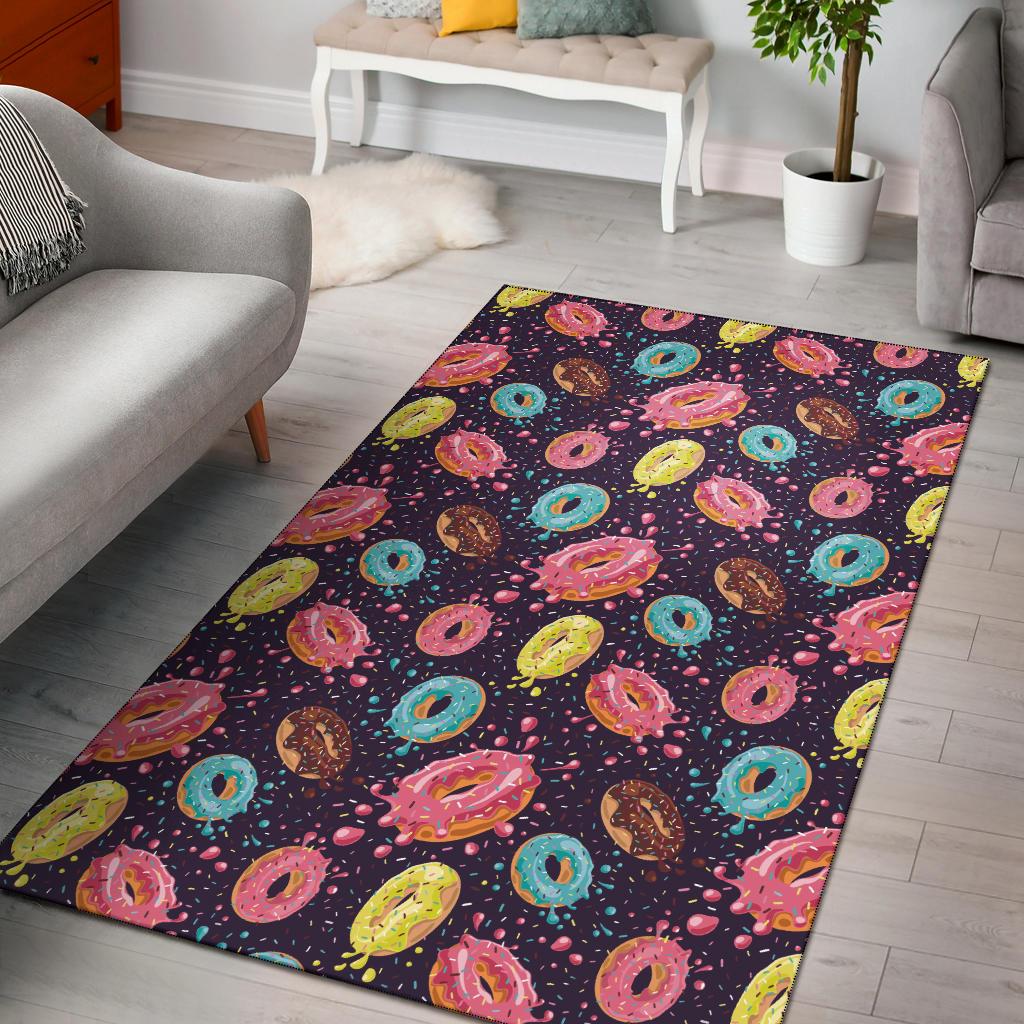Donut Pattern Print Design DN03 Area Rugs