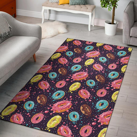 Donut Pattern Print Design DN03 Area Rugs