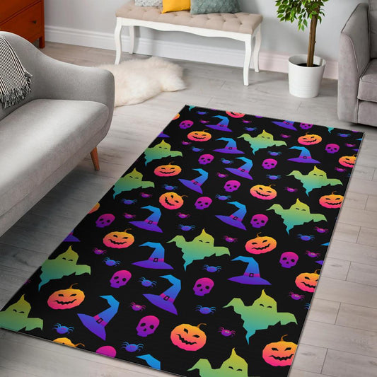 Colorful halloween background Area Rug