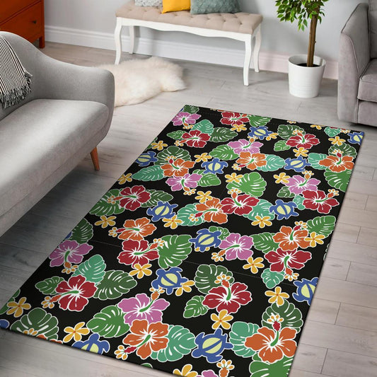 Hawaiian Themed Pattern Print Design H010 Area Rugs