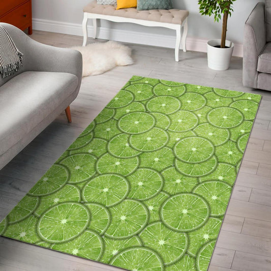 Slices of Lime pattern Area Rug