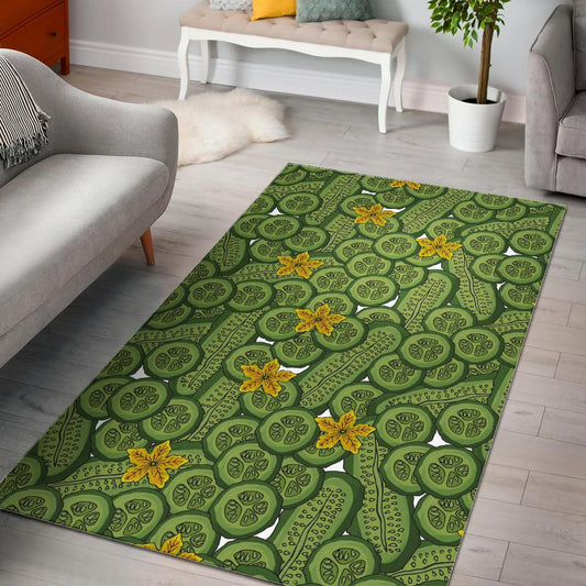 Cucumber Pattern Theme Area Rug