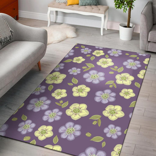 Anemone Pattern Print Design AM013 Area Rugs
