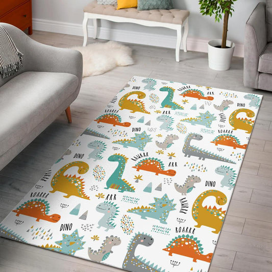 Cute funny kids dinosaurs pattern Area Rug