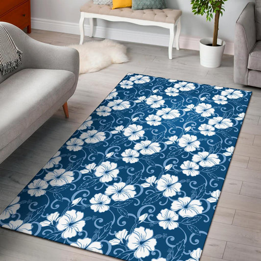 Hibiscus Pattern Print Design HB03 Area Rugs