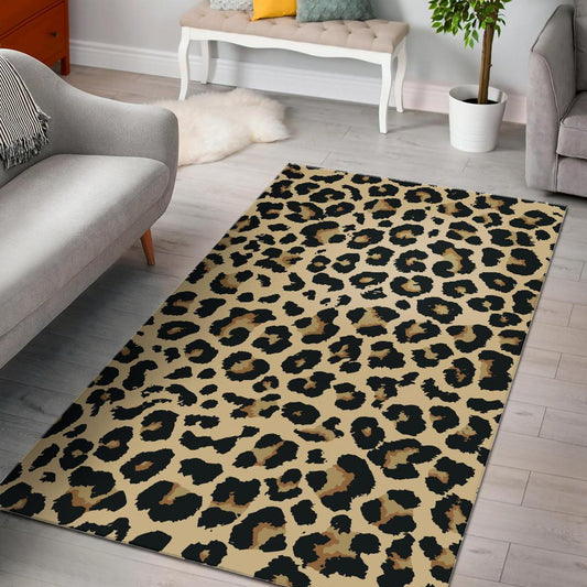 Leopard print design pattern Area Rug