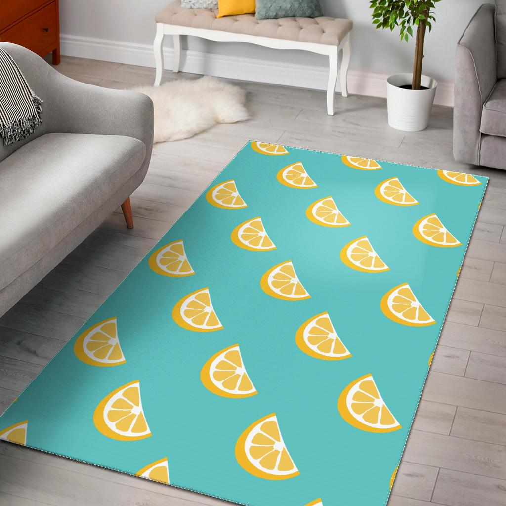 Lemon Theme Pattern Area Rug