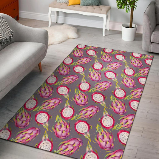 Dragonfruit Pattern Print Design DF03 Area Rugs
