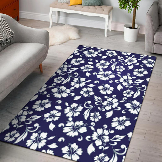 Hibiscus Pattern Print Design HB010 Area Rugs
