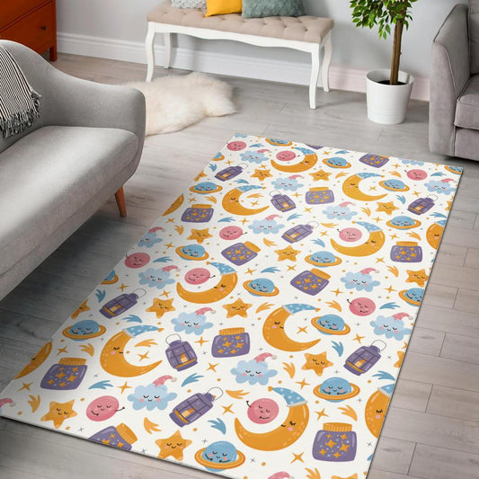 Moon Sleep Pattern Area Rug