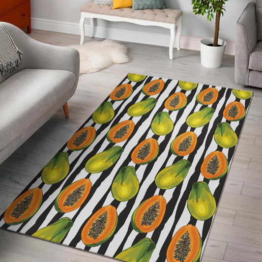 papaya design pattern Area Rug