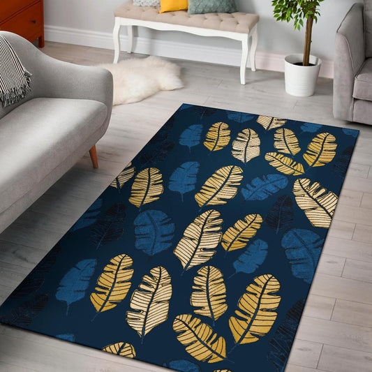 Banana Leaf Pattern Print Design BL09 Area Rugs
