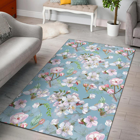 Apple Blossom Pattern Print Design AB06 Area Rugs