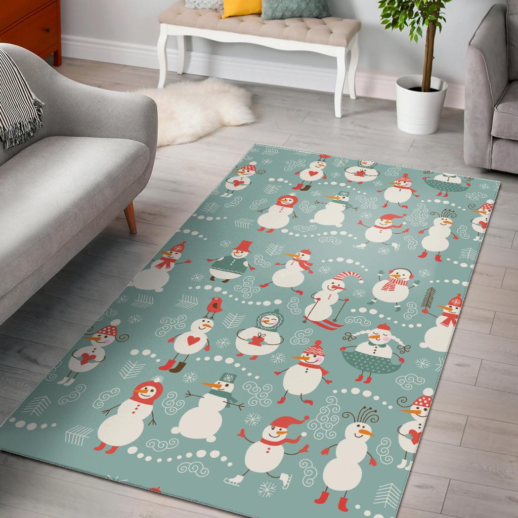 Cute snowman pattern Area Rug