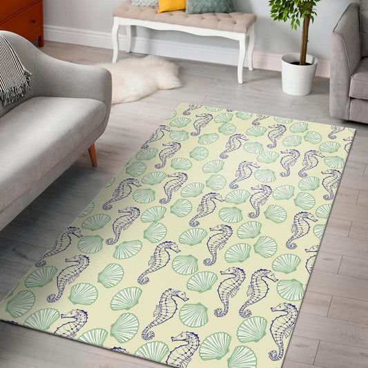 Seahorse shell pattern Area Rug