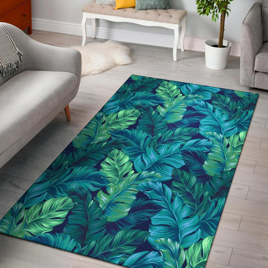 Banana Leaf Pattern Print Design BL05 Area Rugs