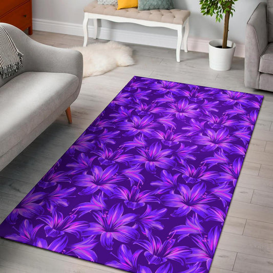 Amaryllis Pattern Print Design AL03 Area Rugs