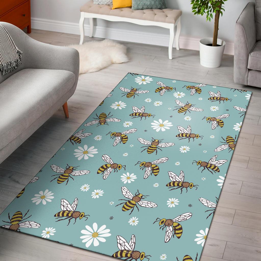 Bee Pattern Print Design BEE010 Area Rugs