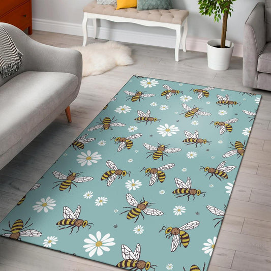 Bee Pattern Print Design BEE010 Area Rugs