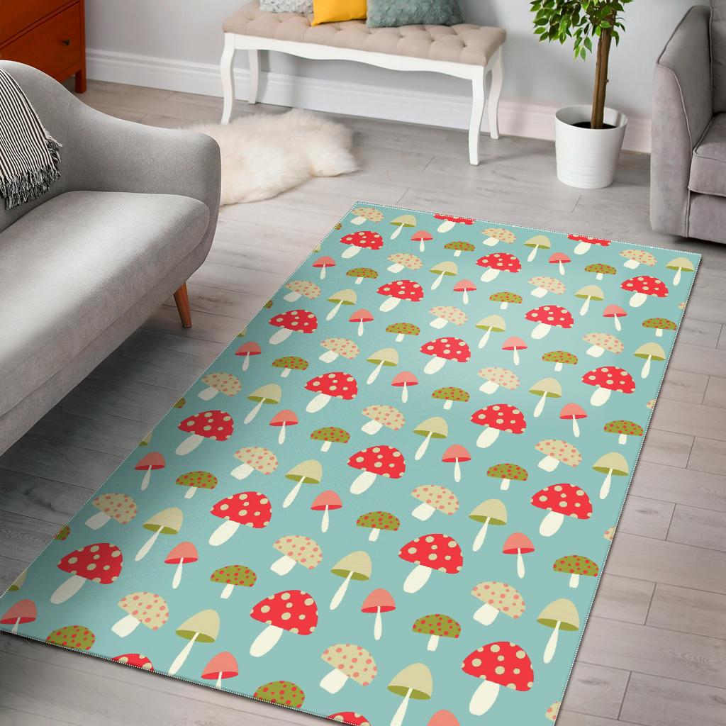 Mushroom Pattern Background Area Rug