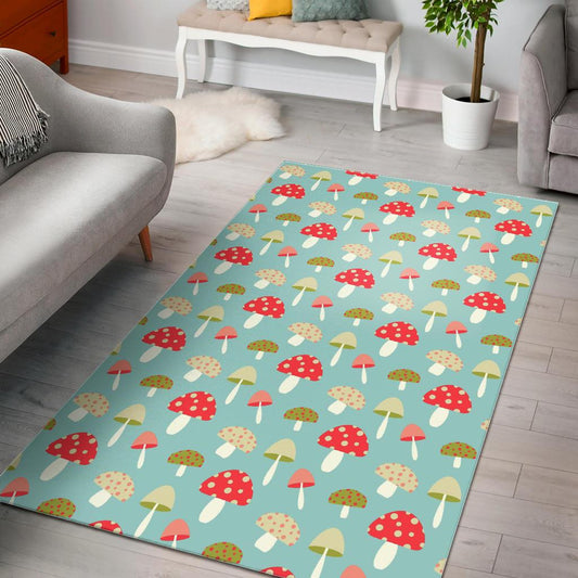 Mushroom Pattern Background Area Rug