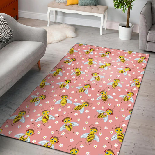 Bee Pattern Print Design BEE07 Area Rugs