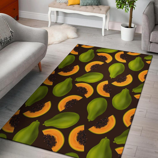 Papaya Pattern Print Design PP04 Area Rugs