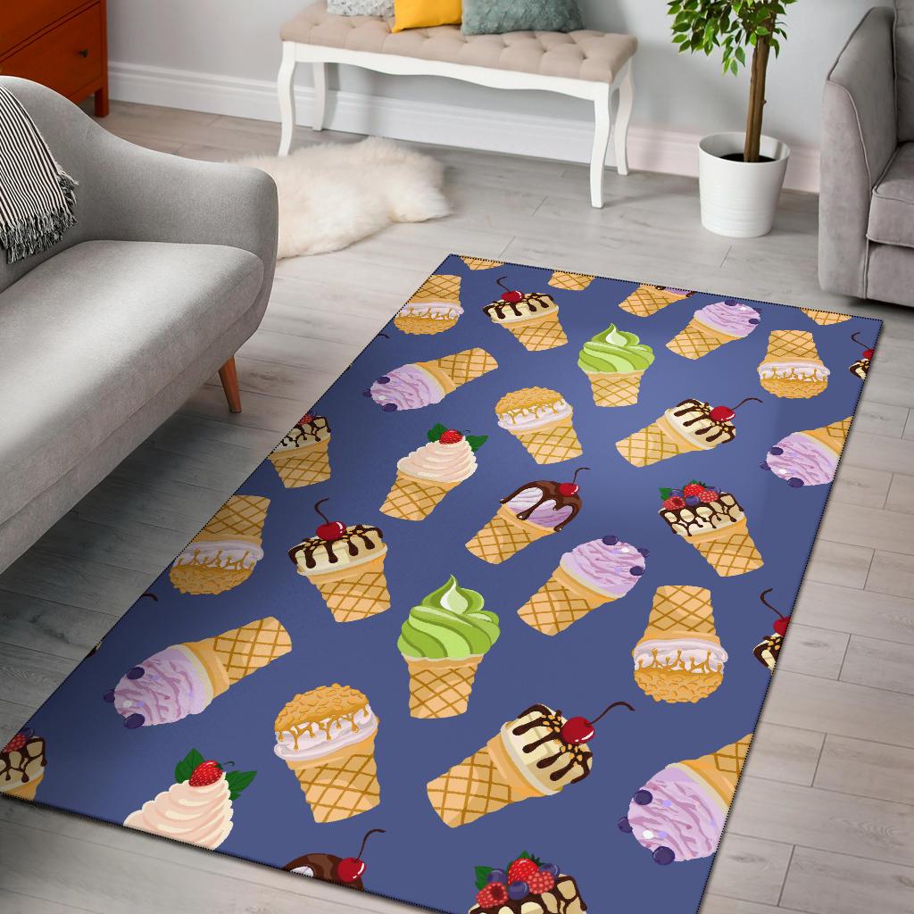Ice Cream Pattern Print Design IC03 Area Rugs
