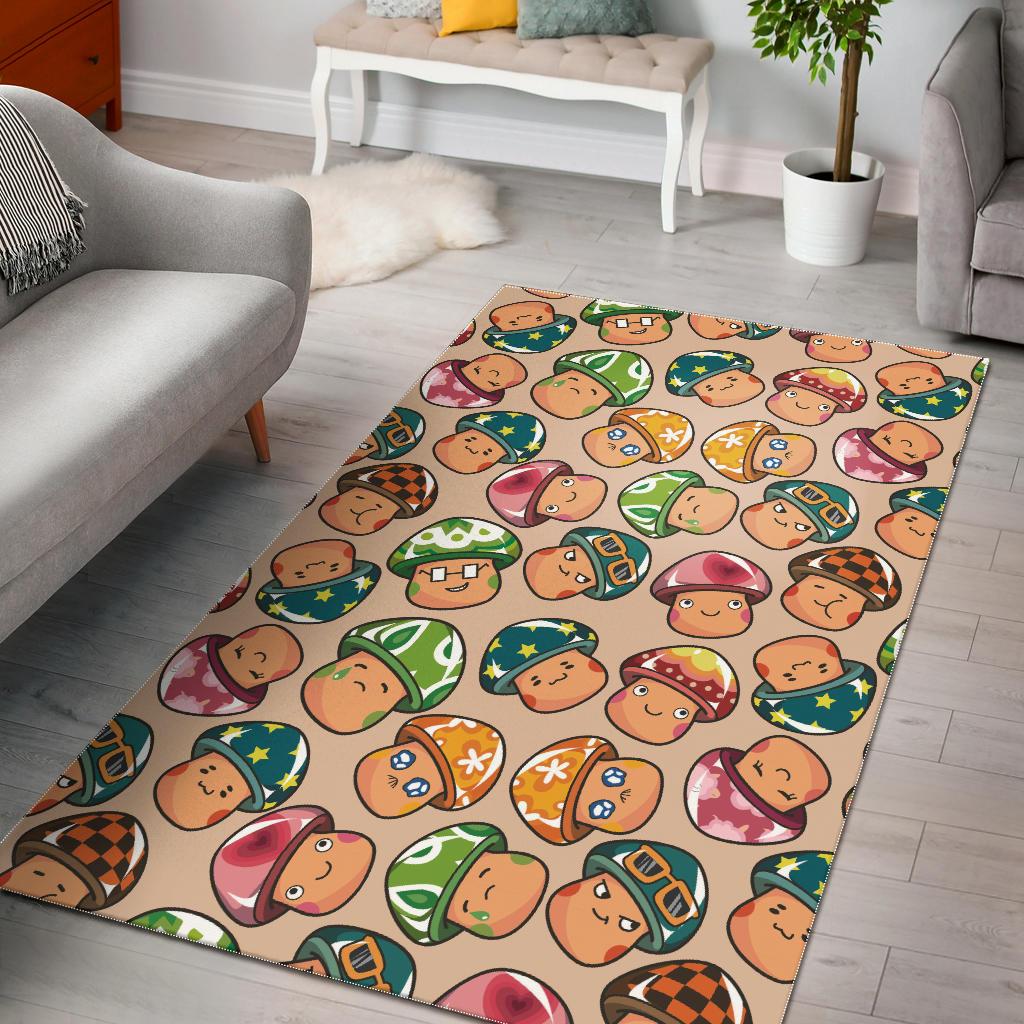 Mushroom Pattern Area Rug