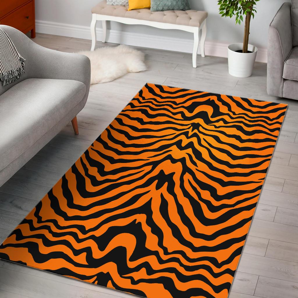 Bengal tigers skin print pattern Area Rug
