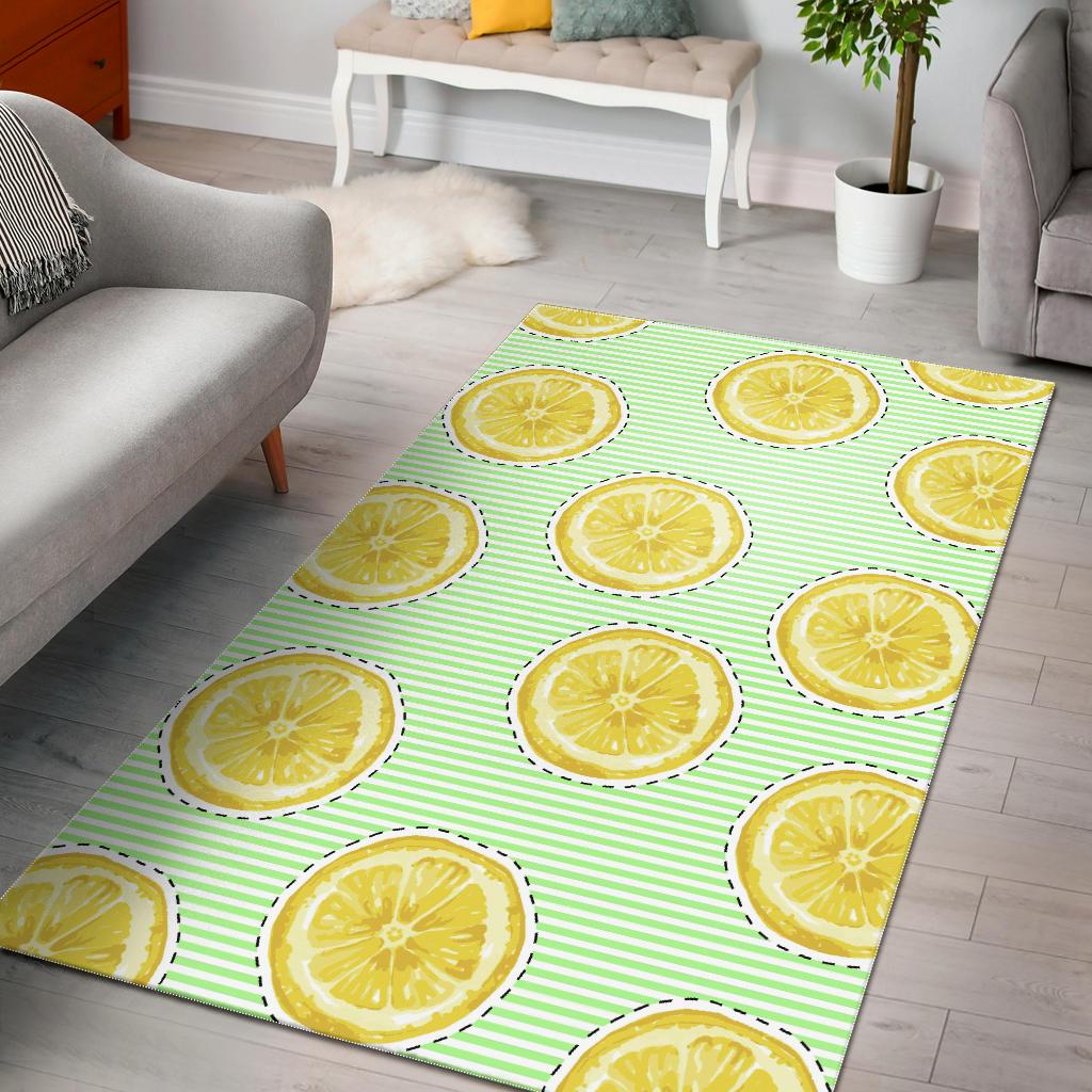 slice of lemon pattern Area Rug