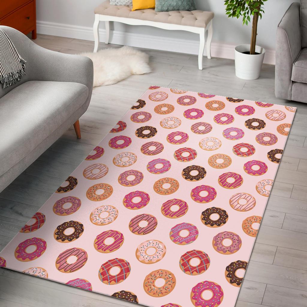 Colorful donut pattern Area Rug