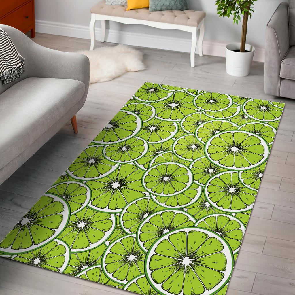 Slices of Lime design pattern Area Rug