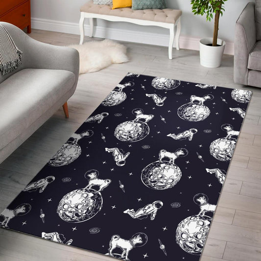 Chihuahua space helmet astronaut pattern Area Rug