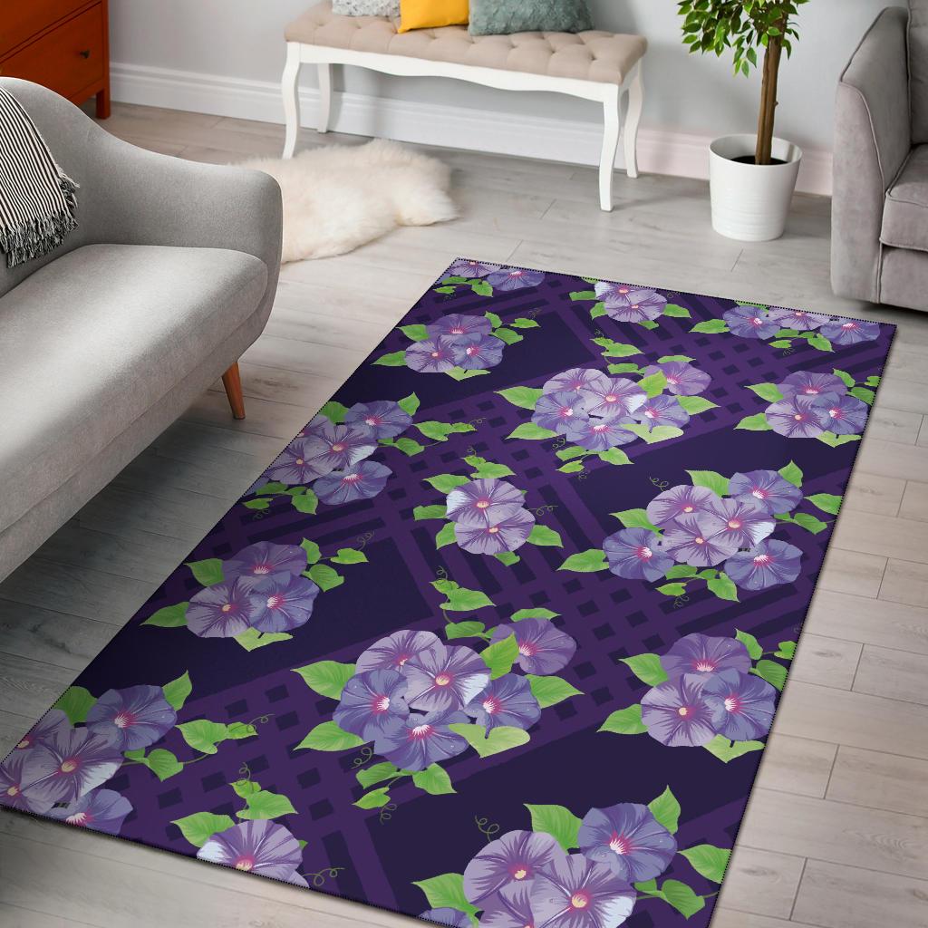 Morning Glory Pattern Print Design MG03 Area Rugs