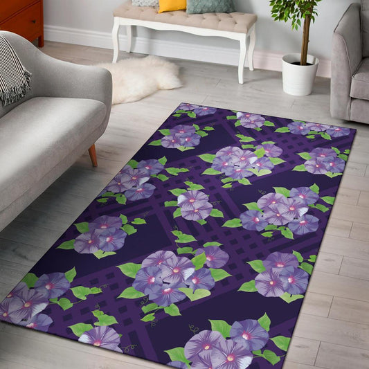 Morning Glory Pattern Print Design MG03 Area Rugs