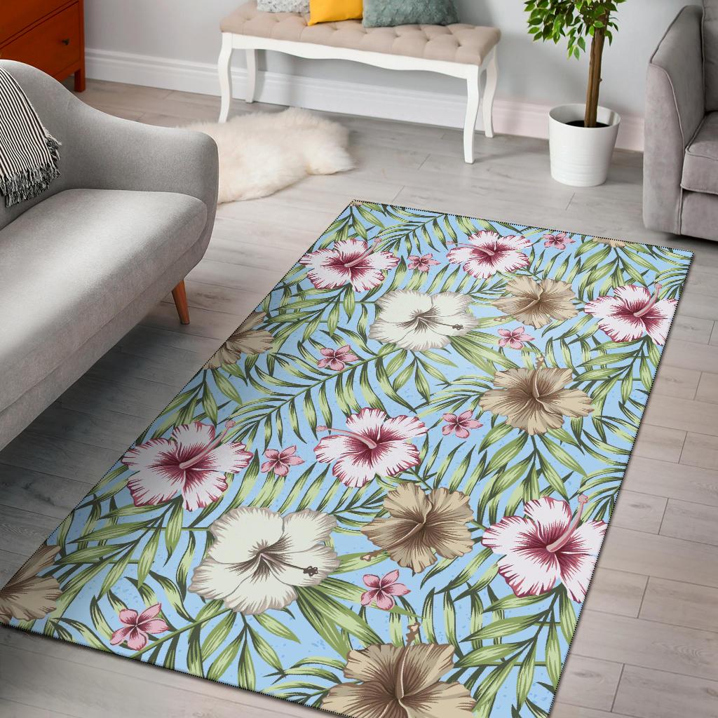 Tropical Flower Pattern Print Design TF05 Area Rugs