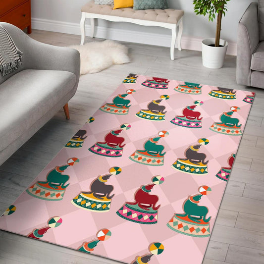 Colorful Sea Lion Pattern Area Rug
