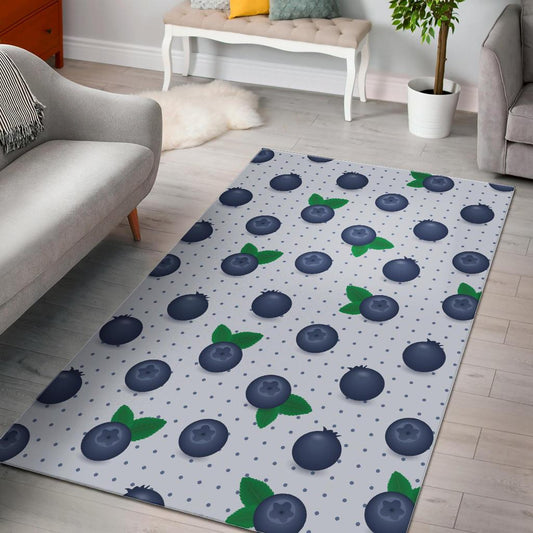 Blueberry Pattern Print Design BB02 Area Rugs